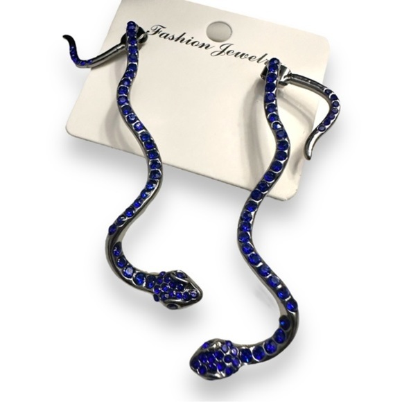 4/$25 - 
 Blue Snake Peekaboo Earrings - Picture 2 of 3